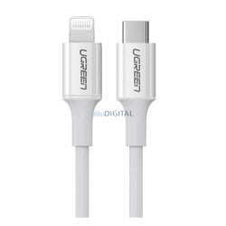   UGREEN US171 adatkábel (Type-C - lightning, 20W, PD gyorstöltés, 150cm) FEHÉR