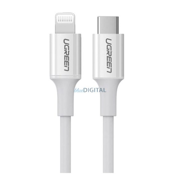 UGREEN US171 adatkábel (Type-C - lightning, 20W, PD gyorstöltés, 150cm) FEHÉR