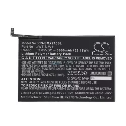   CAMERON SINO Li-Polymer akku (3.85V / 6800mAh, Samsung WT-S-W11 kompatibilis) FEKETE Samsung Galaxy Tab A9 Plus 5G (SM-X216), Galaxy Tab A9 Plus WIFI (SM-X210)