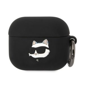 KARL LAGERFELD 3D LOGO NFT CHOUPETTE HEAD szilikon tok (karabíner) FEKETE Apple AirPods 3