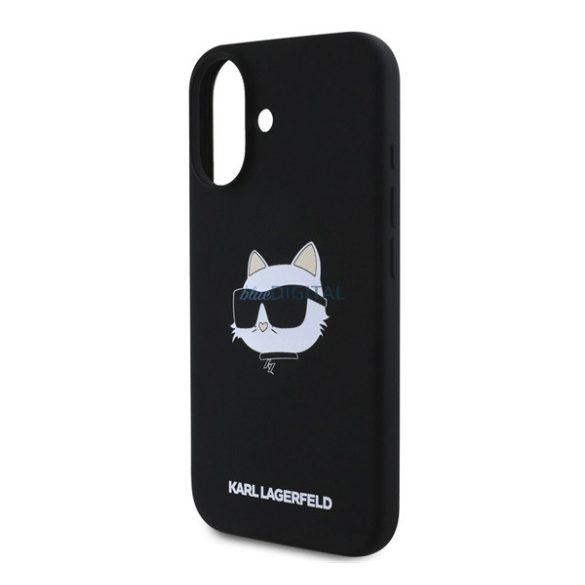 KARL LAGERFELD LIQUID SILICONE CHOUPETTE HEAD MAGSAFE szilikon telefonvédő (ütésállóság, MagSafe) FEKETE Apple iPhone 16
