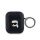 KARL LAGERFELD PU EMBOSSED KARL HEAD szilikon tok (ütésállóság, karabíner) FEKETE Apple AirPods 1/2