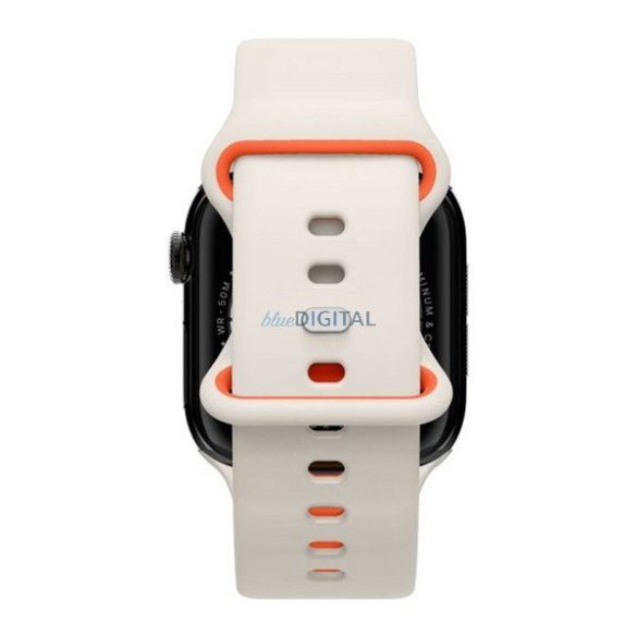 SPIGEN NANO POP pótszíj (egyedi méret, kicsi, matt, szilikon) BÉZS Apple Watch Series 5 40mm, Watch Series 4 40mm, Watch Series 3 38mm