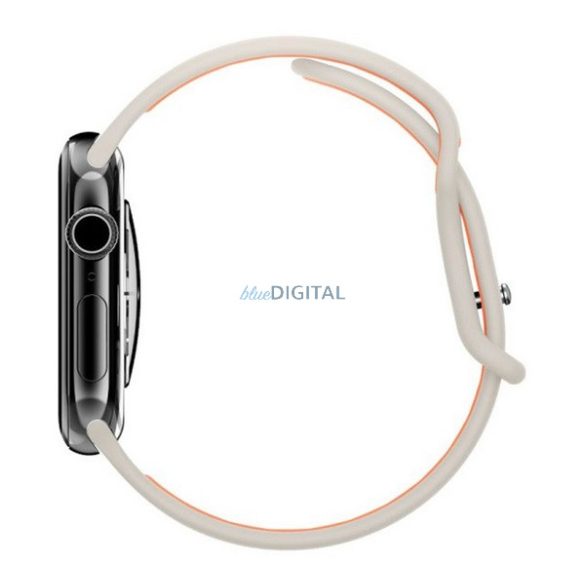 SPIGEN NANO POP pótszíj (egyedi méret, kicsi, matt, szilikon) BÉZS Apple Watch Series 5 40mm, Watch Series 4 40mm, Watch Series 3 38mm