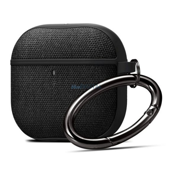 SPIGEN URBAN FIT szilikon tok (karabíner, textil bevonat) FEKETE Apple AirPods 4