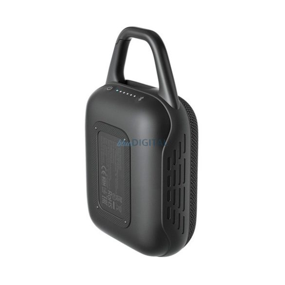 TRONSMART MIRTUNE H1 bluetooth hordozható hangszóró (v5.3, 2000mAh belső akku, 50W, IPX7 vízálló, karabíner) FEKETE
