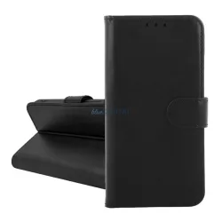   Tok álló, bőr hatású (FLIP, oldalra nyíló, kártyazseb, asztali tartó) FEKETE Xiaomi Redmi 13 4G