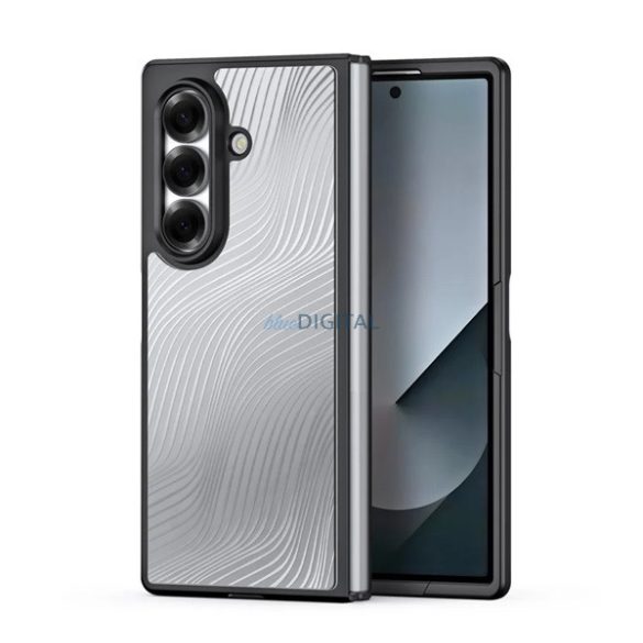 DUX DUCIS AIMO szilikon telefonvédő (ütésállóság, kameravédő, matt, hullám) FEKETE Samsung Galaxy Z Fold7 (SM-F966)