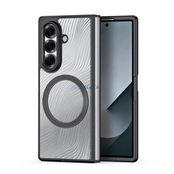 DUX DUCIS AIMO szilikon telefonvédő (ütésállóság, kameravédő, mágneses, hullám) FEKETE Samsung Galaxy Z Fold7 (SM-F966)