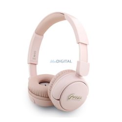   GUESS SCRIPT METAL LOGO bluetooth fejhallgató SZTEREO (v5.3, mikrofon, IPX4 vízálló) RÓZSASZÍN
