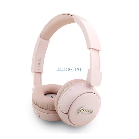 GUESS SCRIPT METAL LOGO bluetooth fejhallgató SZTEREO (v5.3, mikrofon, IPX4 vízálló) RÓZSASZÍN