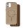 Szilikon telefonvédő (műanyag hátlap, kameravédő, MagSafe, csillogó) BARNA Apple iPhone 11