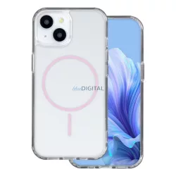   Szilikon telefonvédő (ultravékony, műanyag hátlap, MagSafe, légpárnás sarok) RÓZSASZÍN Apple iPhone 16e