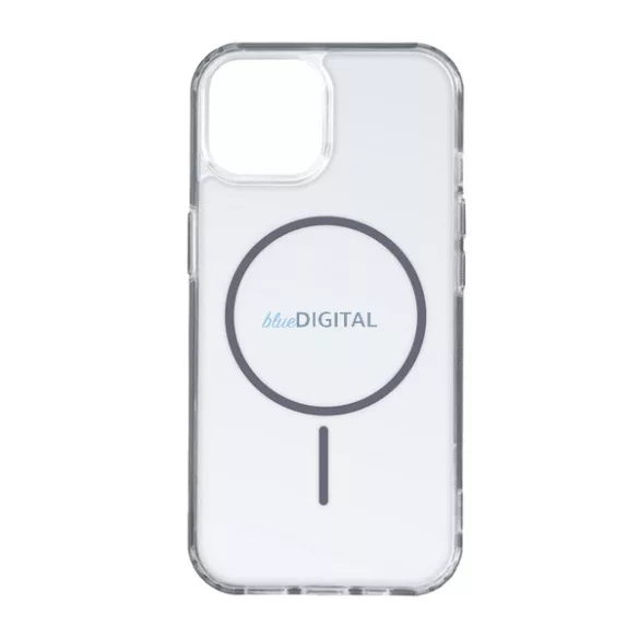 Szilikon telefonvédő (ultravékony, műanyag hátlap, MagSafe, légpárnás sarok) SÖTÉTSZÜRKE Apple iPhone 14 Pro