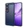 Szilikon telefonvédő (ütésállóság, légpárnás sarok, szálcsiszolt, karbon minta) SÖTÉTKÉK Vivo V50 Lite
