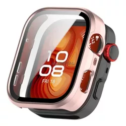  Szilikon keret (BUMPER, ütésálló) RÓZSASZÍN Huawei Watch Fit 4 Pro