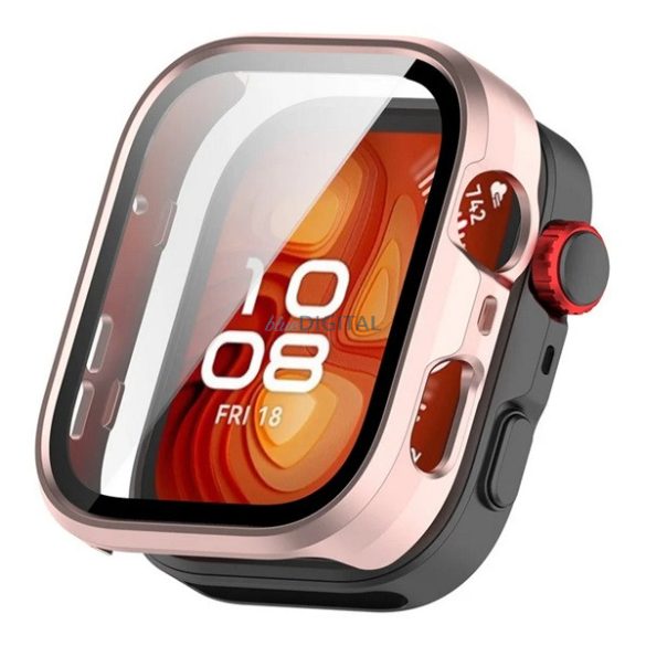Szilikon keret (BUMPER, ütésálló) RÓZSASZÍN Huawei Watch Fit 4 Pro