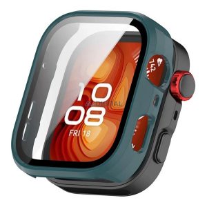 Szilikon keret (BUMPER, ütésálló) SÖTÉTZÖLD Huawei Watch Fit 4 Pro