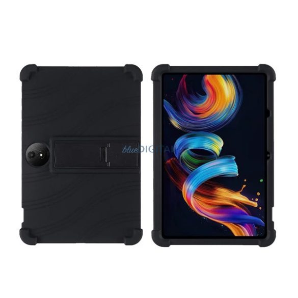 Defender szilikon telefonvédő (ütésállóság, kitámasztó) FEKETE TCL NxtPaper 11 Plus