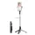 USAMS MINI szelfibot (tripod állvány, állítható, bluetooth távkioldó, 20-100cm, 4.7-7" méret) FEKETE