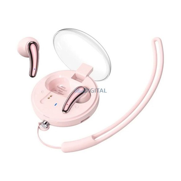 REMAX CLEARBUDS bluetooth fülhallgató SZTEREO (v5.3, TWS, mikrofon, zajszűrő + töltőtok) RÓZSASZÍN