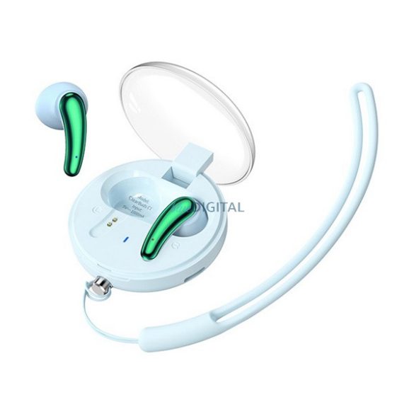 REMAX CLEARBUDS bluetooth fülhallgató SZTEREO (v5.3, TWS, mikrofon, zajszűrő + töltőtok) VILÁGOSKÉK