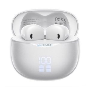 REMAX COZYBUDS bluetooth fülhallgató SZTEREO (v5.4, TWS, mikrofon, zajszűrő, LED kijelző + töltőtok) FEHÉR