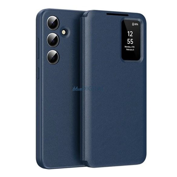 Tok álló (aktív FLIP, oldalra nyíló, Smart View Cover) SÖTÉTKÉK