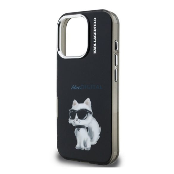 KARL LAGERFELD IML AQUARELLE CHOUPETTE szilikon telefonvédő (ütésállóság, kameravédő) FEKETE Apple iPhone 16 Pro
