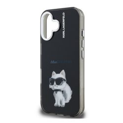   KARL LAGERFELD IML AQUARELLE CHOUPETTE szilikon telefonvédő (ütésállóság, kameravédő) FEKETE Apple iPhone 16