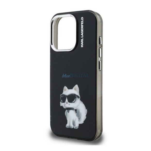 KARL LAGERFELD IML AQUARELLE CHOUPETTE szilikon telefonvédő (ütésállóság, kameravédő) FEKETE Apple iPhone 15 Pro