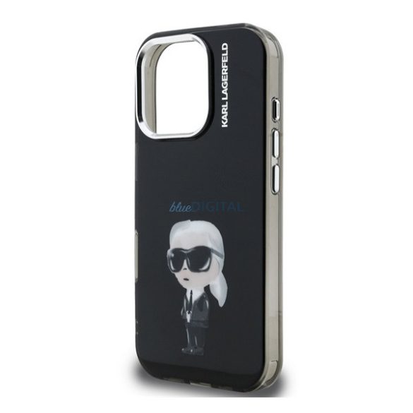 KARL LAGERFELD IML AQUARELLE KARL szilikon telefonvédő (ütésállóság, kameravédő) FEKETE Apple iPhone 16 Pro