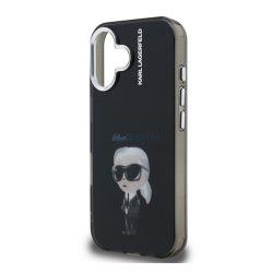   KARL LAGERFELD IML AQUARELLE KARL szilikon telefonvédő (ütésállóság, kameravédő) FEKETE Apple iPhone 16