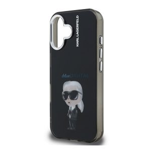 KARL LAGERFELD IML AQUARELLE KARL szilikon telefonvédő (ütésállóság, kameravédő) FEKETE Apple iPhone 16
