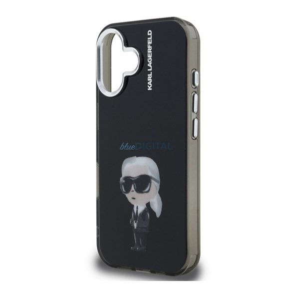 KARL LAGERFELD IML AQUARELLE KARL szilikon telefonvédő (ütésállóság, kameravédő) FEKETE Apple iPhone 16