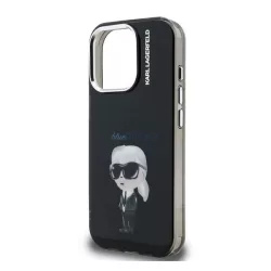   KARL LAGERFELD IML AQUARELLE KARL szilikon telefonvédő (ütésállóság, kameravédő) FEKETE Apple iPhone 15 Pro