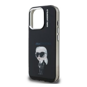 KARL LAGERFELD IML AQUARELLE KARL szilikon telefonvédő (ütésállóság, kameravédő) FEKETE Apple iPhone 15 Pro