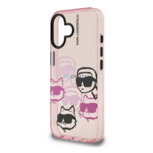 KARL LAGERFELD IML MULTI K&CH HEADS szilikon telefonvédő (ütésállóság, kameravédő) RÓZSASZÍN Apple iPhone 16