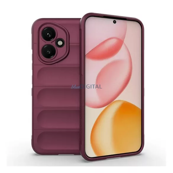 Szilikon telefonvédő (ütésállóság, kameravédő, 3D) BORDÓ Honor 400
