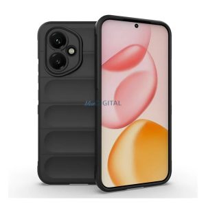 Szilikon telefonvédő (ütésállóság, kameravédő, 3D) FEKETE Honor 400