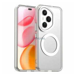 Szilikon telefonvédő (ütésállóság, műanyag hátlap, kameravédő, MagSafe) ÁTLÁTSZÓ Honor 400 Pro