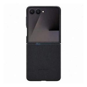 SAMSUNG műanyag telefonvédő (ECO vegán bőr hátlap) FEKETE Samsung Galaxy Z Fold7 (SM-F966)