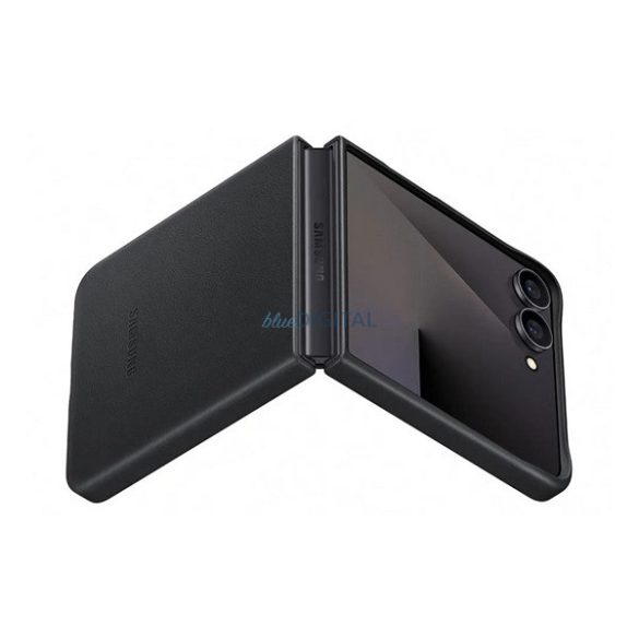 SAMSUNG műanyag telefonvédő (ECO vegán bőr hátlap) FEKETE Samsung Galaxy Z Fold7 (SM-F966)