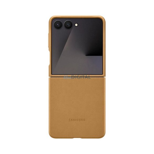 SAMSUNG műanyag telefonvédő (ECO vegán bőr hátlap) BARNA Samsung Galaxy Z Fold7 (SM-F966)