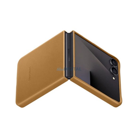 SAMSUNG műanyag telefonvédő (ECO vegán bőr hátlap) BARNA Samsung Galaxy Z Fold7 (SM-F966)