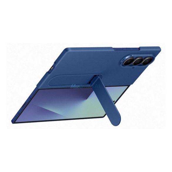 SAMSUNG szilikon telefonvédő (matt, kitámasztó + képernyővédő fólia) SÖTÉTKÉK Samsung Galaxy Z Fold7 (SM-F966)
