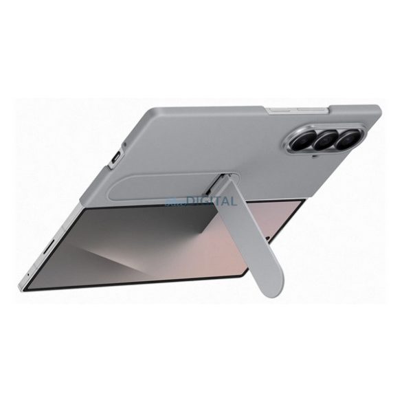 SAMSUNG szilikon telefonvédő (matt, kitámasztó + képernyővédő fólia) VILÁGOSSZÜRKE Samsung Galaxy Z Fold7 (SM-F966)