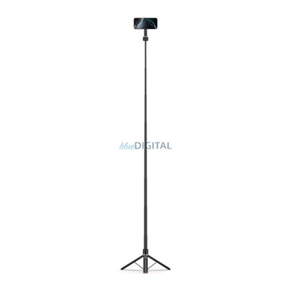 SPIGEN S581W szelfibot (univerzális, tripod állvány, állítható, bluetooth távkioldó, MagSafe, 27.8-168.5cm) FEKETE