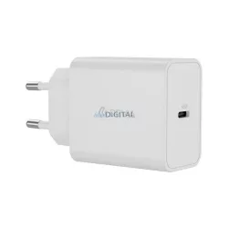  DEVIA ROCKET hálózati töltő Type-C aljzat (45W, PD gyorstöltő) FEHÉR