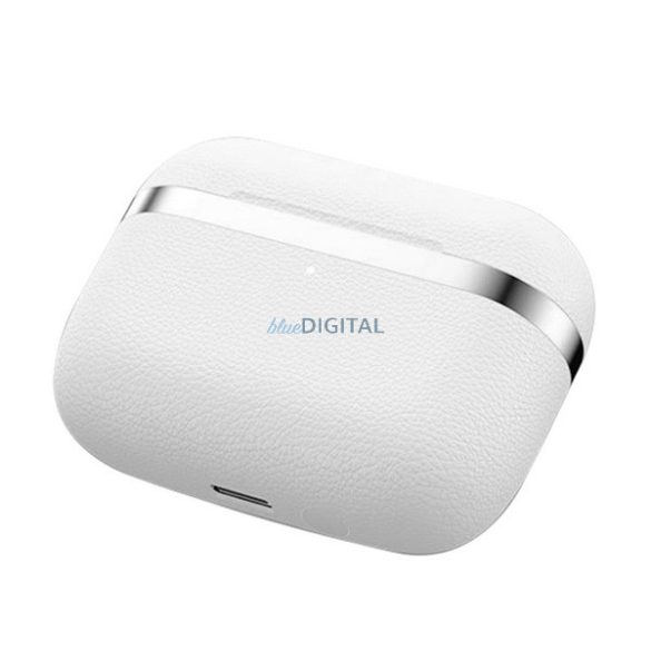 DEVIA ULTRA1 bluetooth fülhallgató SZTEREO (v5.4, TWS, mikrofon, aktív zajszűrő, bőr hatás + töltőtok) FEHÉR